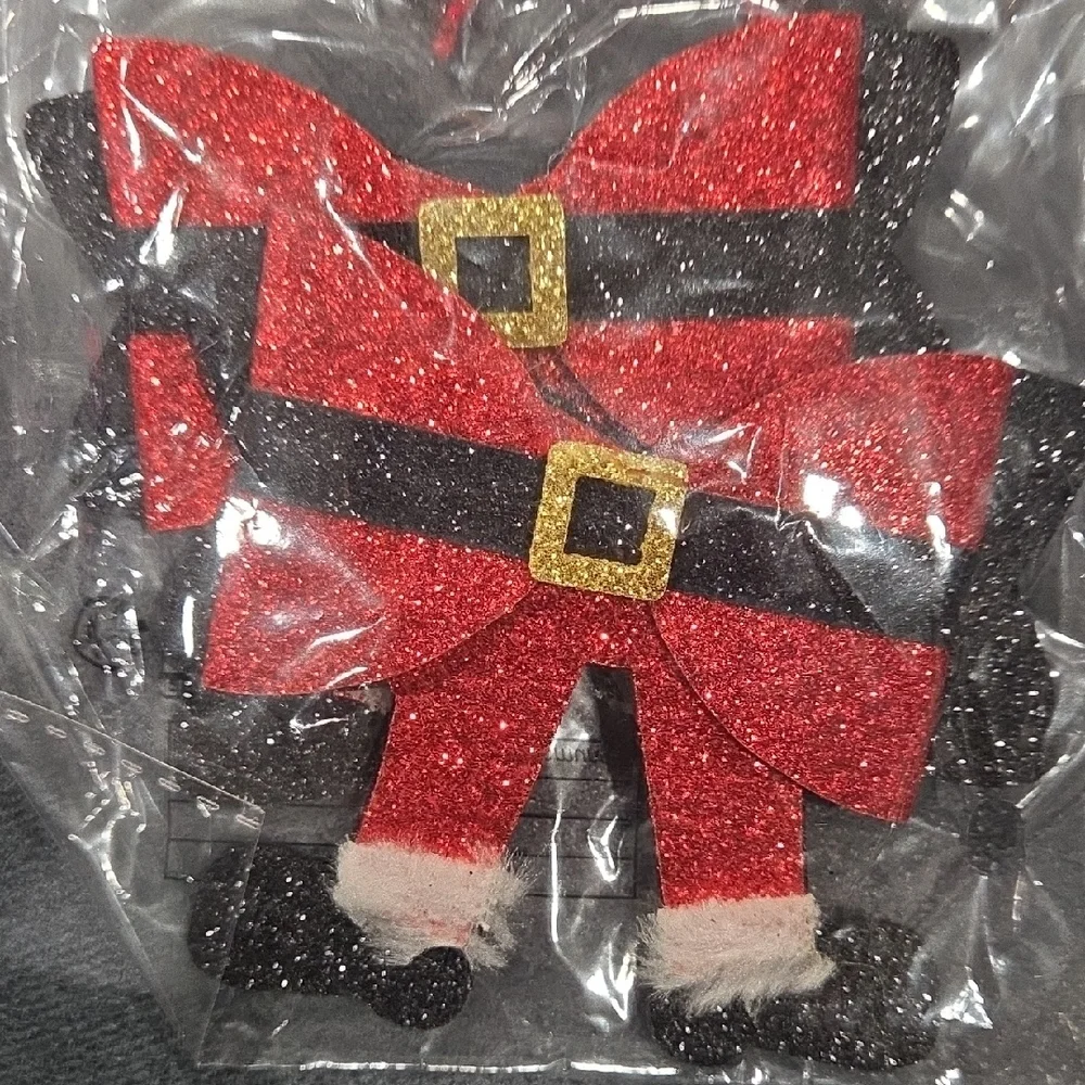 3pc Santa  Christmas Bow Set